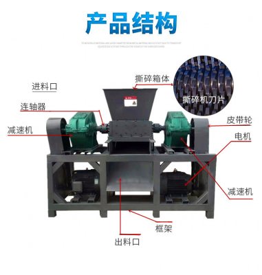 鐵桶粉碎設備，金屬撕碎機投資報價